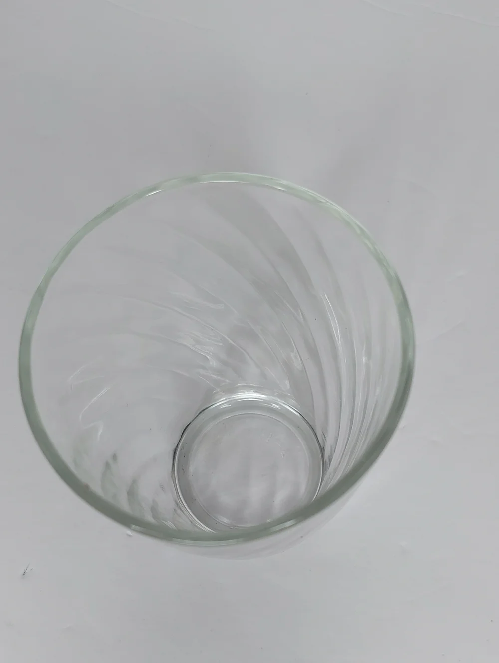 Vintage Hazel Wate Clear Swirl Glass 9.5 Oz Tumblers - Set of 12 New - Open Box